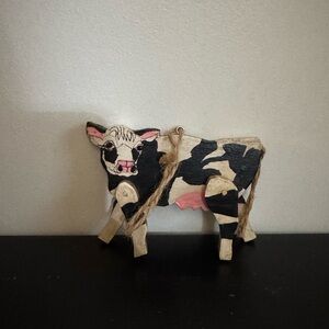Wooden Cow Wall Hanging